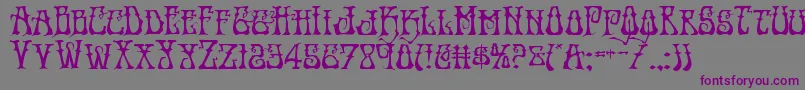 Instantzenexpand-Schriftart – Violette Schriften auf grauem Hintergrund