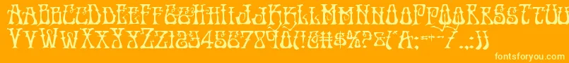 Instantzenexpand Font – Yellow Fonts on Orange Background