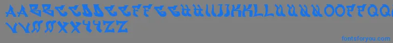 Graffont-Schriftart – Blaue Schriften auf grauem Hintergrund