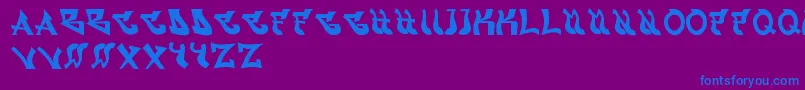 Graffont Font – Blue Fonts on Purple Background