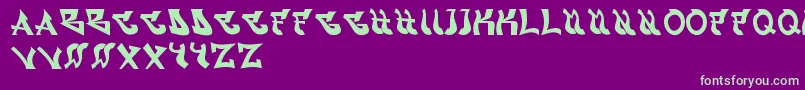 Graffont Font – Green Fonts on Purple Background
