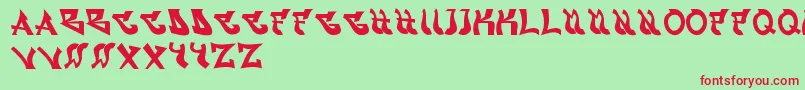 Graffont Font – Red Fonts on Green Background