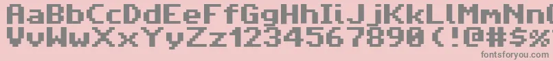 Amiga4everPro2 Font – Gray Fonts on Pink Background