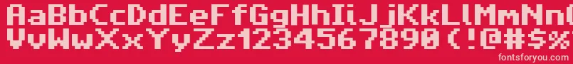 More about Amiga4everPro2 Font Amiga4everPro2 Font – Pink Fonts on Red Background