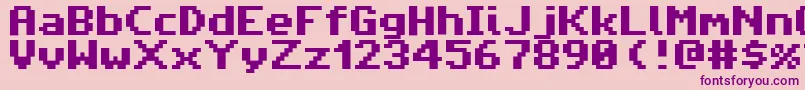 Amiga4everPro2 Font – Purple Fonts on Pink Background