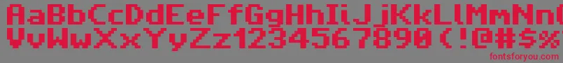 Amiga4everPro2 Font – Red Fonts on Gray Background