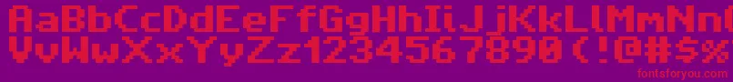 Шрифт Amiga4everPro2 – красные шрифты на фиолетовом фоне