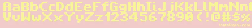 En savoir plus sur la police Amiga4everPro2 Police Amiga4everPro2 – polices jaunes sur fond rose