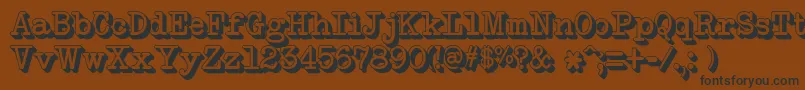 NeobulletinExtruded Font – Black Fonts on Brown Background