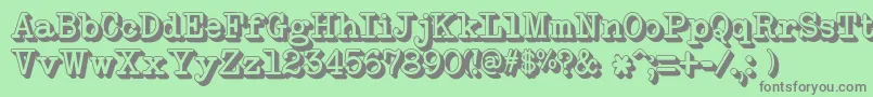NeobulletinExtruded Font – Gray Fonts on Green Background