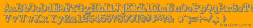 NeobulletinExtruded Font – Gray Fonts on Orange Background