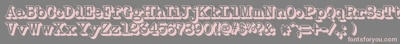 NeobulletinExtruded-Schriftart – Rosa Schriften auf grauem Hintergrund