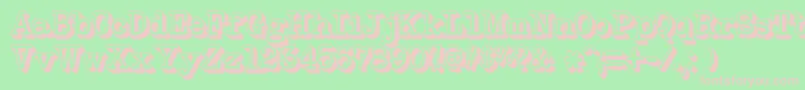 NeobulletinExtruded Font – Pink Fonts on Green Background