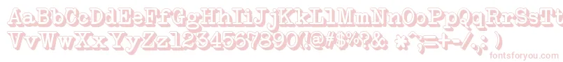 Шрифт NeobulletinExtruded – розовые шрифты на белом фоне