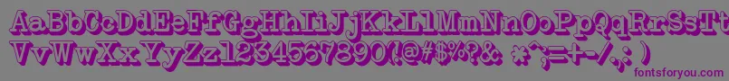 NeobulletinExtruded Font – Purple Fonts on Gray Background