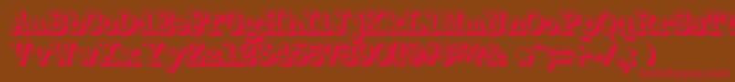 NeobulletinExtruded Font – Red Fonts on Brown Background