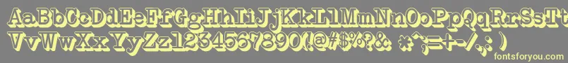 NeobulletinExtruded Font – Yellow Fonts on Gray Background