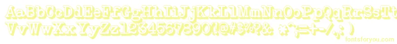 Шрифт NeobulletinExtruded – жёлтые шрифты