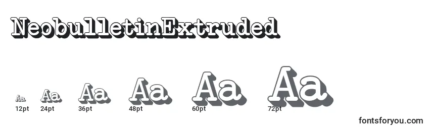 NeobulletinExtruded Font Sizes