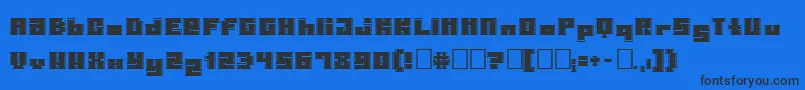 Pormaskinnebrnnare Font – Black Fonts on Blue Background