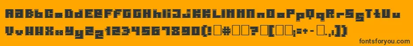 Pormaskinnebrnnare Font – Black Fonts on Orange Background
