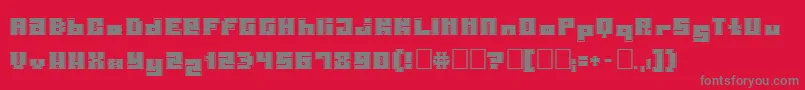 Pormaskinnebrnnare Font – Gray Fonts on Red Background