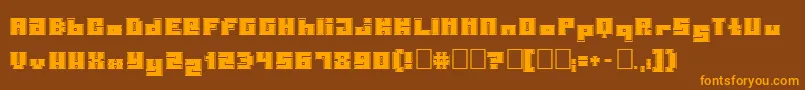 Pormaskinnebrnnare Font – Orange Fonts on Brown Background