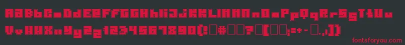 Pormaskinnebrnnare Font – Red Fonts on Black Background