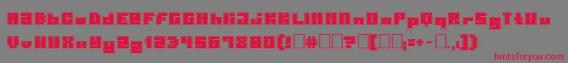 Pormaskinnebrnnare Font – Red Fonts on Gray Background