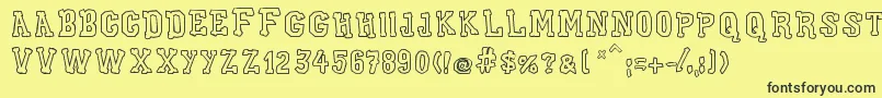 XiloGaldinoCast Font – Black Fonts on Yellow Background