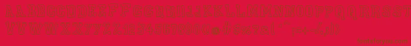 XiloGaldinoCast Font – Brown Fonts on Red Background