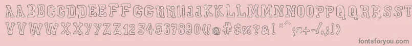 XiloGaldinoCast Font – Gray Fonts on Pink Background