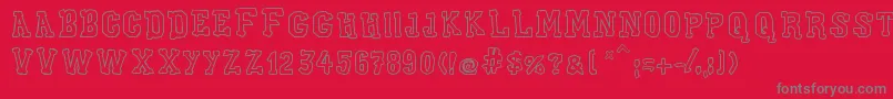 XiloGaldinoCast Font – Gray Fonts on Red Background