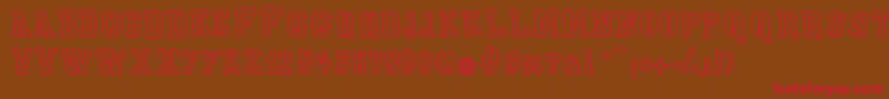 XiloGaldinoCast Font – Red Fonts on Brown Background