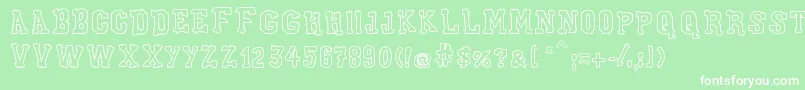 XiloGaldinoCast Font – White Fonts on Green Background