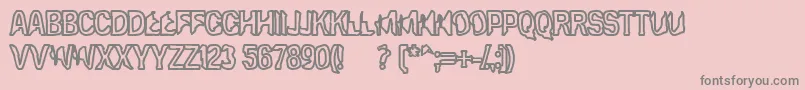 Шрифт Eclipsed Moon Outline – серые шрифты на розовом фоне