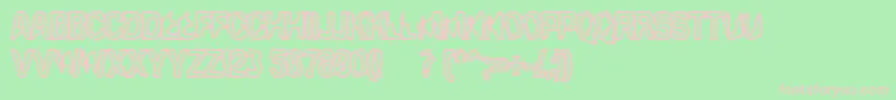 Eclipsed Moon Outline Font – Pink Fonts on Green Background