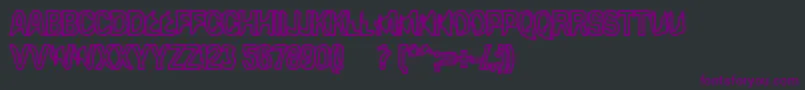 Eclipsed Moon Outline Font – Purple Fonts on Black Background