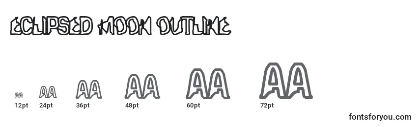 Eclipsed Moon Outline Font Sizes