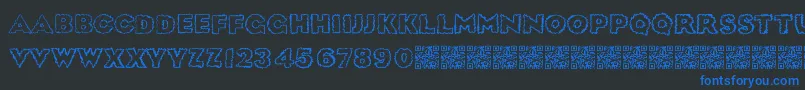 Шрифт Sickdream – синие шрифты на чёрном фоне