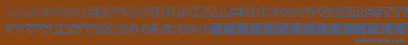 Sickdream Font – Blue Fonts on Brown Background
