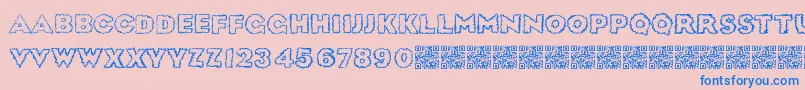 Sickdream Font – Blue Fonts on Pink Background