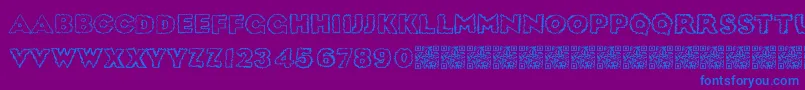 Sickdream Font – Blue Fonts on Purple Background