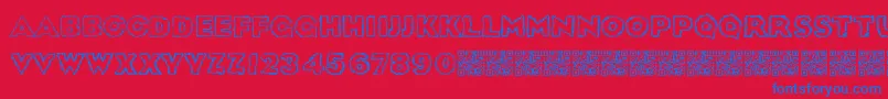 Шрифт Sickdream – синие шрифты на красном фоне