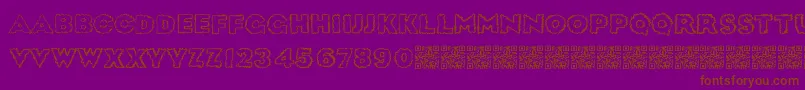 Sickdream-Schriftart – Braune Schriften auf violettem Hintergrund
