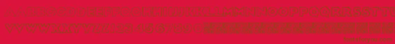 Sickdream-Schriftart – Braune Schriften auf rotem Hintergrund