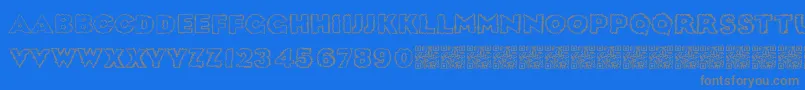 Sickdream-Schriftart – Graue Schriften auf blauem Hintergrund
