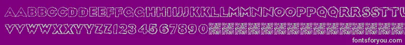 Sickdream Font – Green Fonts on Purple Background