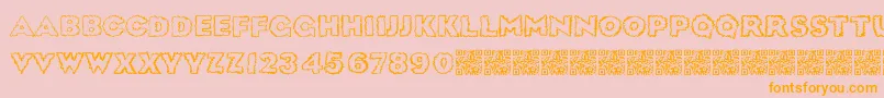 Sickdream Font – Orange Fonts on Pink Background