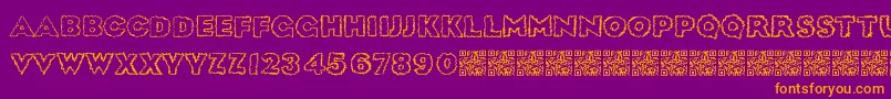 Шрифт Sickdream – оранжевые шрифты на фиолетовом фоне
